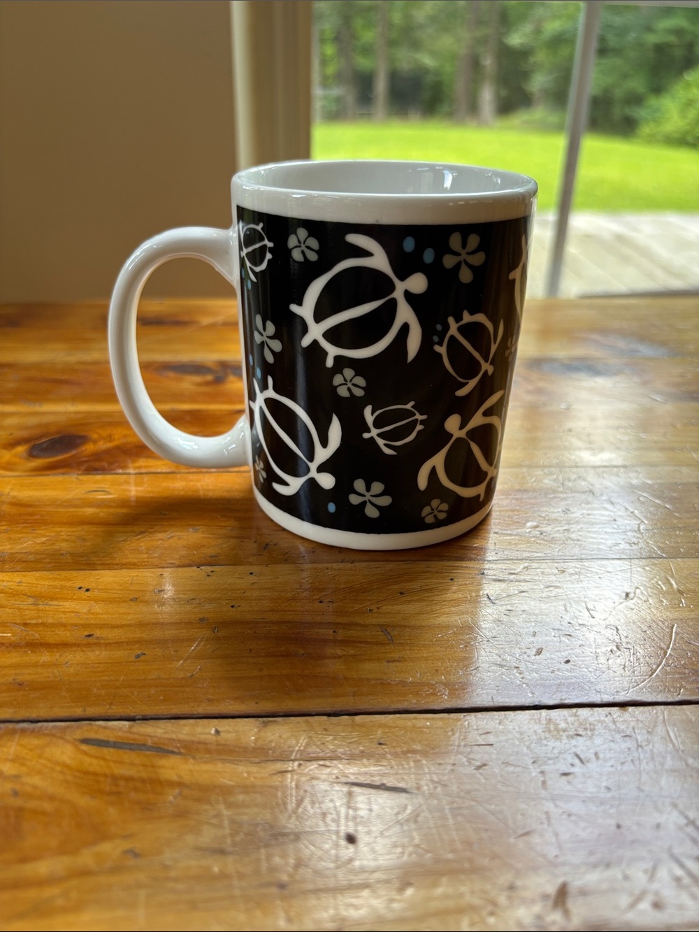 Ceramic Honu Sea Turtle Black Mug Designed In Hawaii By Maui Pacific Traders - Picture 7 of 7